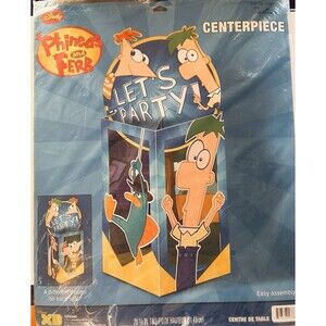 New In Package Phineas And Ferb Vintage Birthday Centerpiece Party